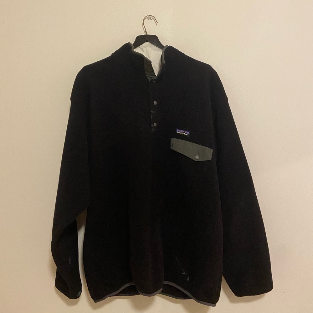 Patagonia Synchilla XL Snap T Fleece Pullover, Black